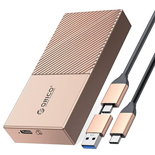 ORICO NVMe Gehäuse 40Gbps für Thunderbolt 3/4, USB 3.2/3.1/3.0/2.0, USB-C, M.2 NVMe-Gehäuse für PCIe 2280 M-Key (B+M Key) SSD, Aluminium M2 SSD Adapter bis zu 2700 MB/s- M208SV von ORICO