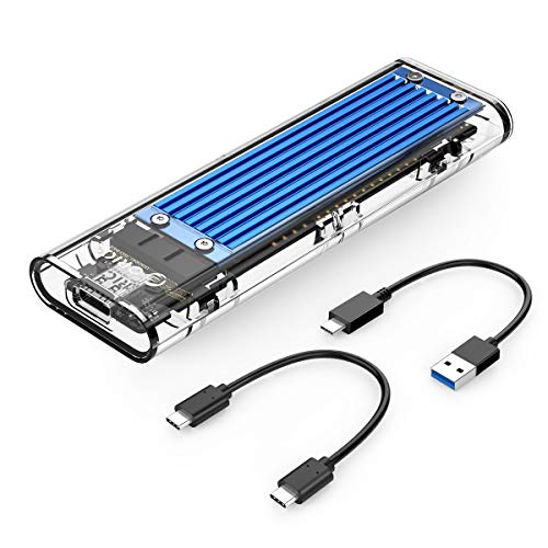 ORICO NVMe SATA SSD M.2 Gehäuse, 10Gbps USB3.2 Gen2 M2 SSD Adapter für PCIe NVME und SATA 2230 2242 2260 2280 SSDs von M-Key oder M+B Key, Bis zu 4TB, Mit UASP und Trim, Werkzeuglose - TCM2M von ORICO