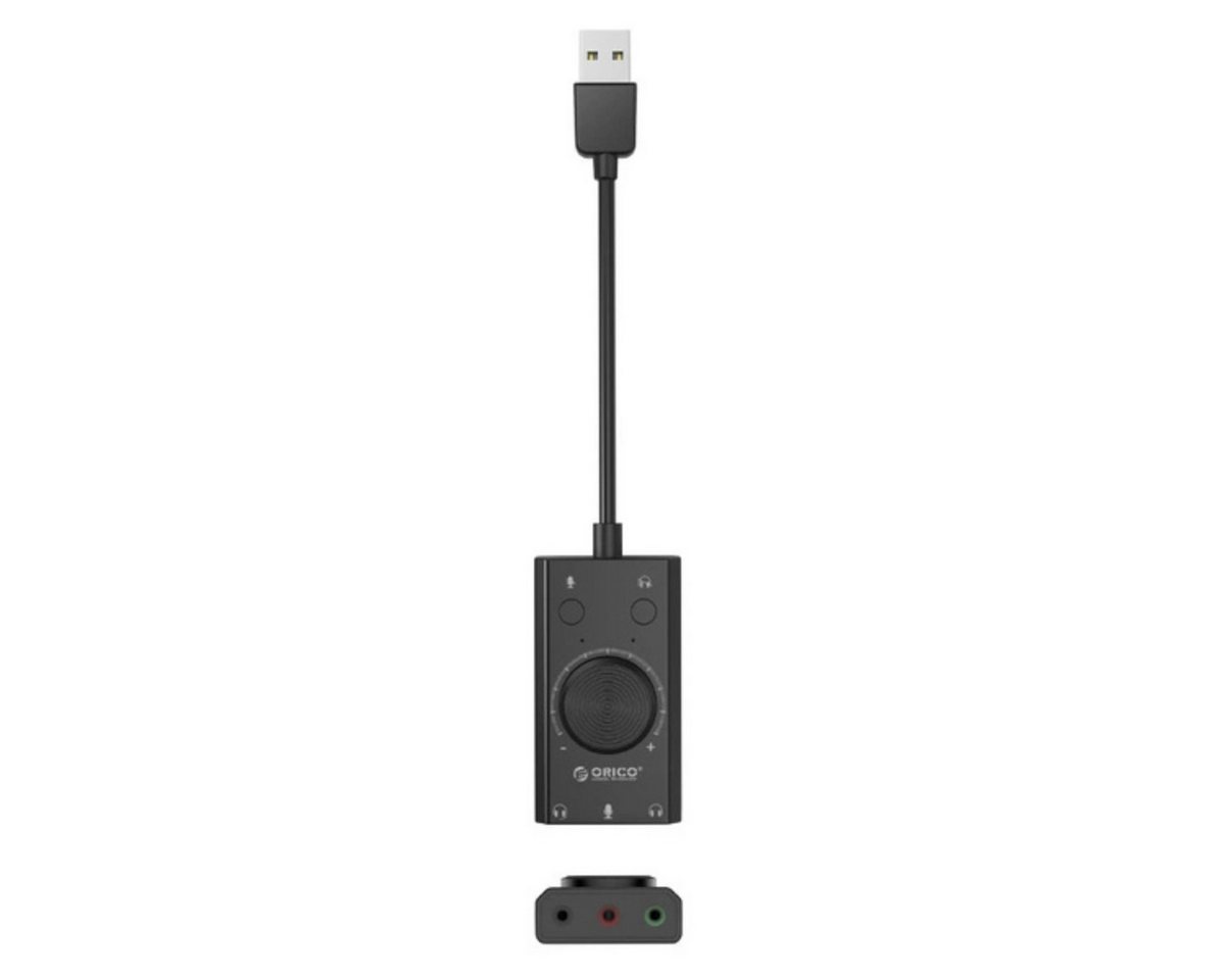 ORICO Orico SC2 Externe Multifunktions-Soundkarte mit USB-A - Schwarz USB-Soundkarte Stereo, Plug & Play, Lautstärkeregler, Stummschalter, Kompaktes Design ORICO Orico SC2 Externe Multifunktions-Soundkarte mit USB-A - Schwarz USB-Soundkarte Stereo, Plug & Play, Lautstärkeregler, Stummschalter, Kompaktes Design von ORICO