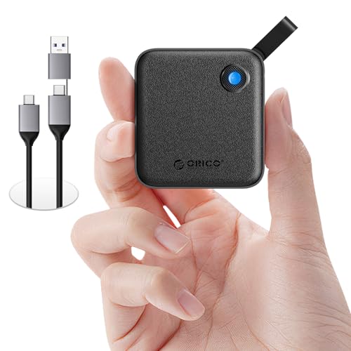 ORICO Portable SSD 1 TB mit 2 in 1 USB C Kabel, Externe Solid State Drives, bis zu 460MB/s, Statusanzeige, zuverlässiger Speicher für USB-C Smartphone, Tablet, PC - B5PLUS ORICO Portable SSD 1 TB mit 2 in 1 USB C Kabel, Externe Solid State Drives, bis zu 460MB/s, Statusanzeige, zuverlässiger Speicher für USB-C Smartphone, Tablet, PC - B5PLUS von ORICO