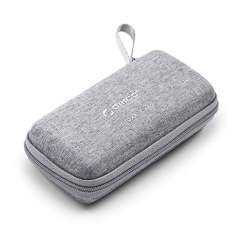 ORICO Portable Solid State Drive Tasche Case für M.2 Gehäuse, Elektronischer Organizer, Tragetasche, Externe Festplatte Tasche für USB-Kabel, SD/TF Karte, Flash Laufwerk, Grau, HXM01 von ORICO