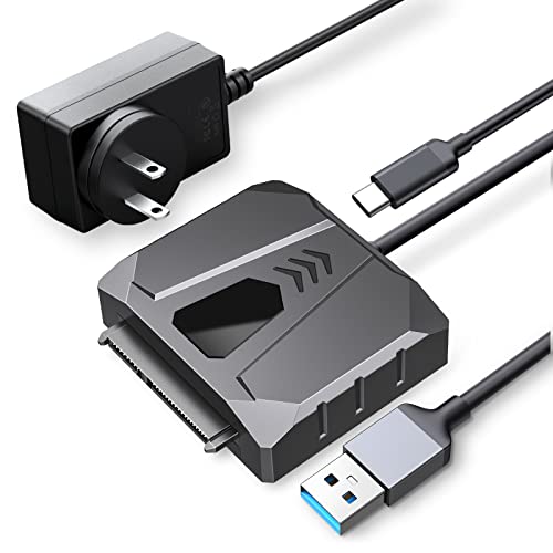 ORICO SATA Kabel Adapter,USB 3.0 zu SATA III Kabel für 3,5 Zoll HDD/SSD Festplatten,Unterstützt UASP,mit 12V2A Adapter (S2-3AD-3) von ORICO