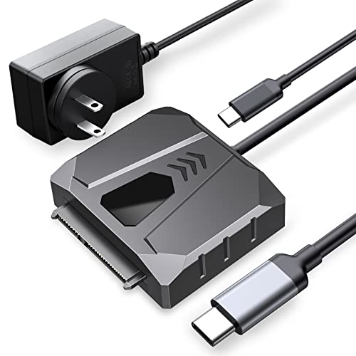 ORICO SATA Kabel Adapter,USB C zu SATA III Kabel für 3,5 Zoll HDD/SSD Festplatten,Unterstützt UASP,mit 12V2A Adapter (S2-3CD-5) von ORICO