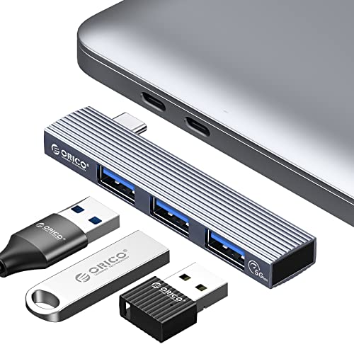 ORICO USB-C Hub für MacBook, 3 IN 1 USB C Adapter mit 1 USB 3,0, 2 USB 2,0, Mini Aliumum Dockingstation Kompatibel mit iPad Pro 2021 2020 2018 12,9 11-Zoll iPad Air 4 von ORICO