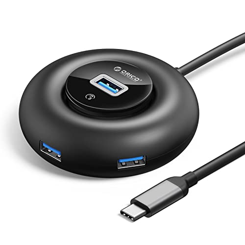 ORICO USB C Hub mit Verlängertem 180cm Kabel, 4 Port USB C Adapter mit 4 USB 3.0 Datenanschlüssen und extra Netzteil Port für MacBook Pro 2018/2017, ChromeBook, XPS, Galaxy S9/S8, und mehr von ORICO