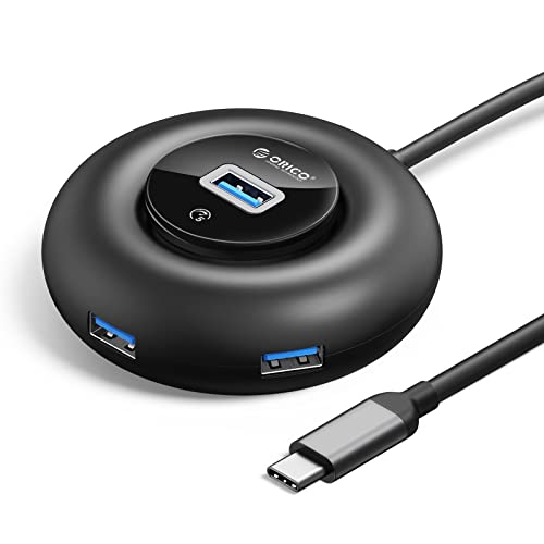 ORICO USB Hub 3.0, 4 Port USB C Hub mit extra Netzteil Port und 180cm Verlängerungskabel für MacBook, iMac, XPS, USB Flash von ORICO