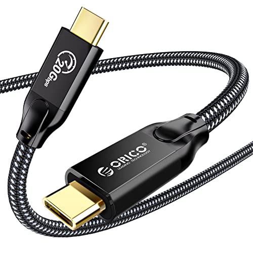 ORICO USB C Kabel, 20 Gbps USB 3.2 Gen2X2 Datenkabel, USB C auf USB C Ladekabel 100W, Unterstützung von 4K@60 Hz, kompatibel Laptop, Mobiltelefon, Hubs, Docking Stations, 3M von ORICO