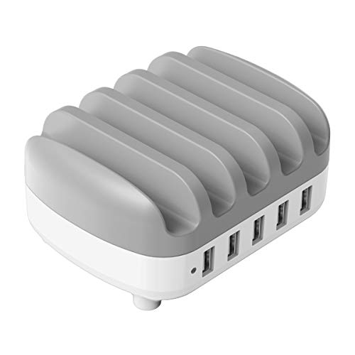 ORICO USB Ladestation 40W 5 Port Schnellladestation für Mehrere Geräte, Smart Charger Organizer Ladegerät, Kompatibel für Apple iPad iPhone Android von ORICO