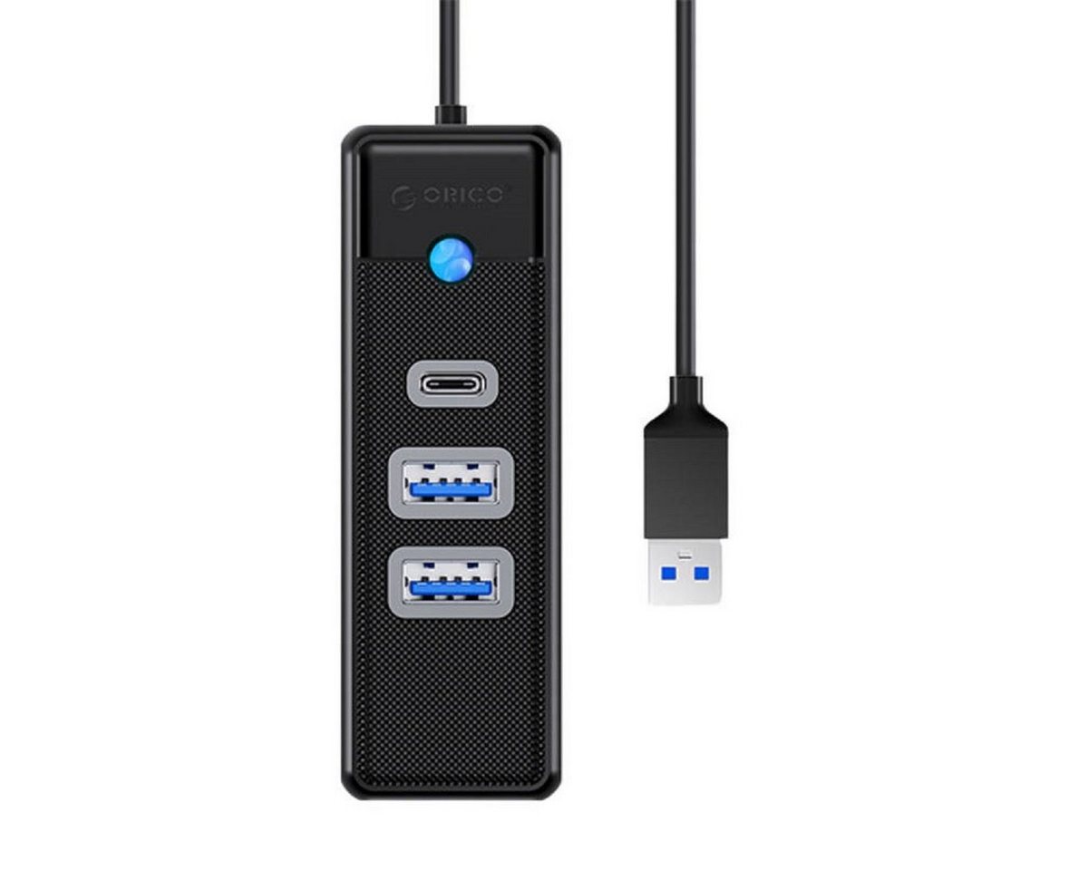 ORICO USB-Verteiler Hub Adapter USB auf 2x USB 3.0 + USB-C, 5 Gbps, 0,15m Schwarz ORICO USB-Verteiler Hub Adapter USB auf 2x USB 3.0 + USB-C, 5 Gbps, 0,15m Schwarz von ORICO