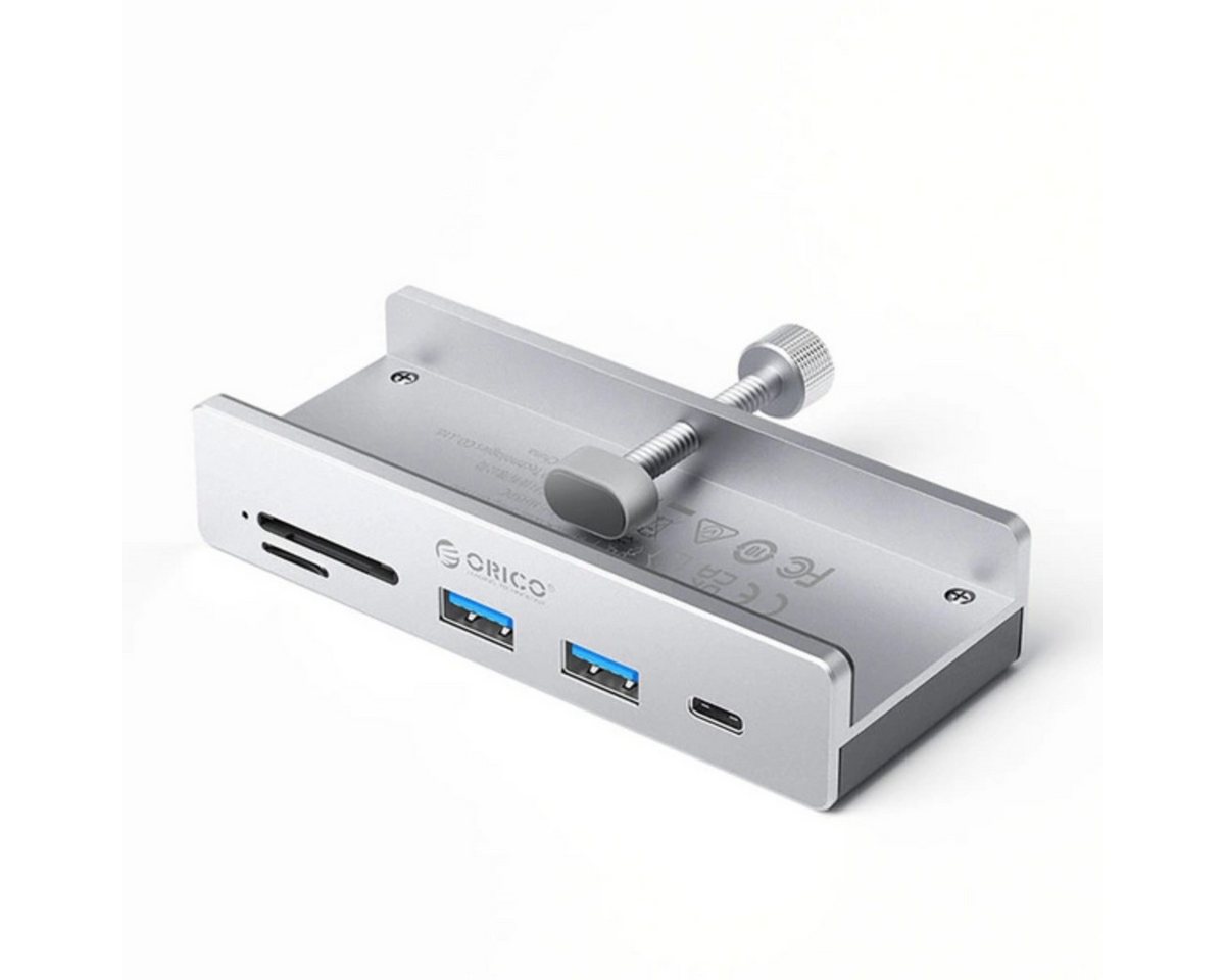 ORICO USB-Verteiler MH5PC Hub Klemmmontage USB-C / 2x USB-A 3.2 + 1x USB-C 3.2 + 1x SD&TF (Einzelgerät, Einzelgerät), Aluminiumgehäuse, bis zu 10 Gbit/s, Multisystemkompatibel von ORICO