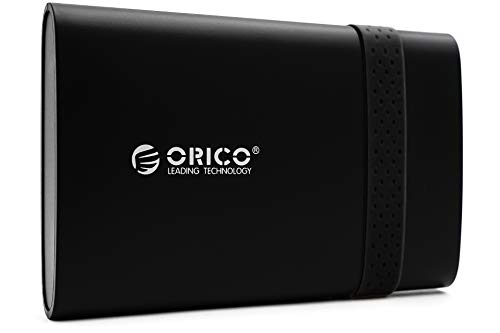 Orico 250GB Externe Festplatte 2,5 Zoll USB 3.0 Hard Drive 2538U3 tragbare Speicher extern für PC Laptop Notebook TV Fotos Computer ps4 ps5 Xbox kompatibel mit Windows Mac OS Linux schwarz von ORICO
