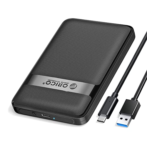 USB C 2,5 Zoll Festplatte Gehäuse,ORICO USB 3.1 auf SATA 3.0 SATA Gehäuse für 2,5 Zoll SATA 7/9,5 mm HDD SSD Max 6 TB(2577C3) von ORICO