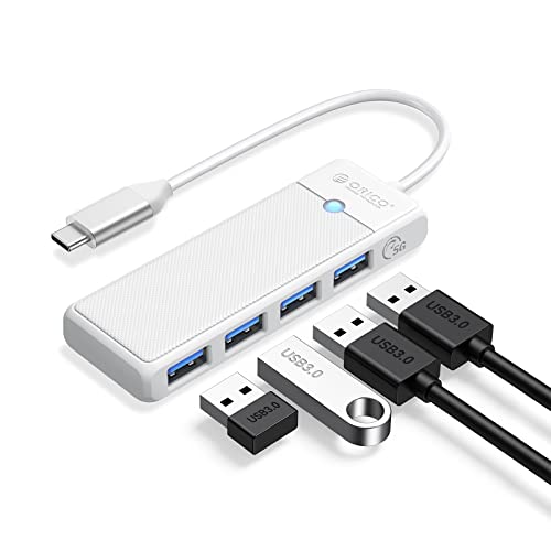 USB Hub, ORICO 4 Ports USB Hub 3.0 USB Adapter, USB Verteiler für MacBook, MacBook Air, iMac, MacPro, Windows Laptops und Ultrabooks, 0.15M Weiß von ORICO
