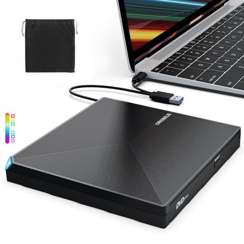 ORIGBELIE Externes DVD Laufwerk, USB 3.0 Typ C CD DVD +/-RW Externer DVD Brenner, Ultra-Slim Externes CD Laufwerk für Laptop Desktop PC iMac MacBook Pro/Air Windows 11/10/8/7/XP Linux Mac OS von ORIGBELIE