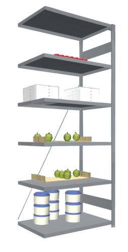 Orion Regalsysteme HVA25610XM Fachbodenregal-Anbaumodul 200kg (B x H x T) 1010 x 2500 x 635mm Edelst von ORION REGALSYSTEME