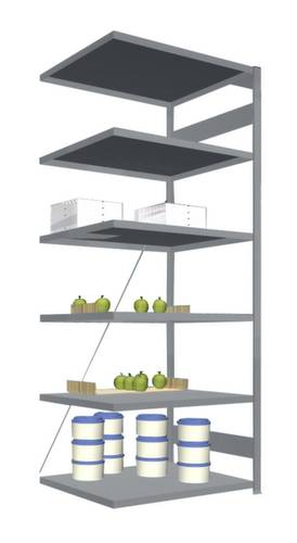 Orion Regalsysteme HVA25810XM Fachbodenregal-Anbaumodul 200kg (B x H x T) 1010 x 2500 x 835mm Edelst von ORION REGALSYSTEME