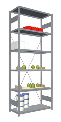 Orion Regalsysteme HVG25410XM Fachbodenregal-Grundmodul 200kg (B x H x T) 1060 x 2500 x 435mm Edelst von ORION REGALSYSTEME