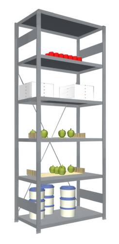 Orion Regalsysteme HVG25510XM Fachbodenregal-Grundmodul 200kg (B x H x T) 1060 x 2500 x 535mm Edelst von ORION REGALSYSTEME