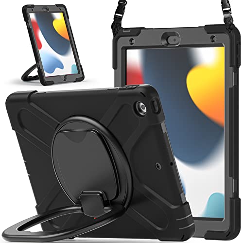 ORIbox Commute Hülle für iPad 7. und iPad 8. und iPad 9. Generation [10,2 Zoll], strapazierfähig, robust, 3-in-1, stoßfester Stoßfänger mit 360°-Ringhalter und Ständer von ORIbox