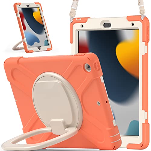 ORIbox Commute Hülle für iPad 7. und iPad 8. und iPad 9. Generation [10,2 Zoll], strapazierfähig, robust, 3-in-1, stoßfester Stoßfänger mit 360°-Ringhalter und Ständer von ORIbox