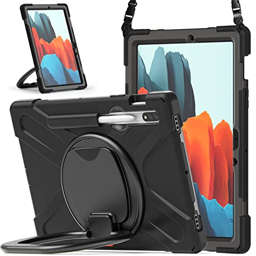ORIbox Commute Schutzhülle für Samsung Galaxy Tab S7 11 Zoll, robust, robust, 3-in-1, stoßfester Stoßfänger mit 360°-Ring-Halterung, Ständer von ORIbox