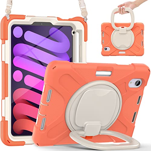 ORIbox Commute Schutzhülle für iPad Mini 6, robust, robust, 3-in-1, stoßfester Stoßfänger mit 360°-Ringhalter und Ständer ORIbox Commute Schutzhülle für iPad Mini 6, robust, robust, 3-in-1, stoßfester Stoßfänger mit 360°-Ringhalter und Ständer von ORIbox