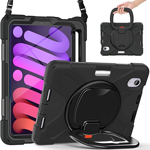 ORIbox Commute Schutzhülle für iPad Mini 6, robust, robust, 3-in-1, stoßfester Stoßfänger mit 360°-Ringhalter und Ständer ORIbox Commute Schutzhülle für iPad Mini 6, robust, robust, 3-in-1, stoßfester Stoßfänger mit 360°-Ringhalter und Ständer von ORIbox