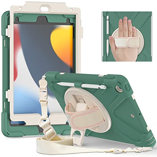 ORIbox Corsair Schutzhülle für iPad 7. und iPad 8. und iPad 9. Generation (10,2 Zoll), strapazierfähig, robust, 3-in-1, stoßfest, mit 360°-Ständer/Handschlaufe von ORIbox