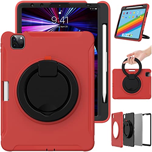 ORIbox Defender Schutzhülle für iPad Air 5/4 & iPad Pro 27,9 cm (11 Zoll) (3/2/1), Ganzkörper-Sturzschutz, 3-in-1-Stoßdämpfer mit 360-Grad-Ring-Halterung, Kickstand von ORIbox