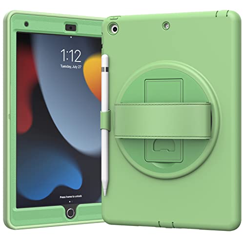 ORIbox Morandi Hülle für iPad 7th und iPad 8th und iPad 9th Gen [10.2 Zoll], Ganzkörper-Stoßfest, 3 in 1 Fallschutz mit 360° Kickstand/Handschlaufe von ORIbox