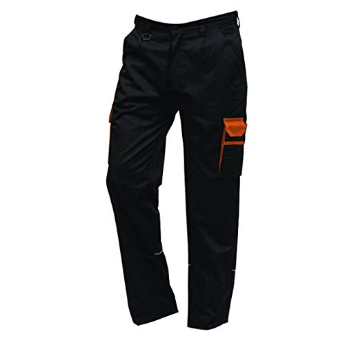 ORN Workwear 2580 Silverswift zweifarbige Kampfhose, Schwarz/Orange, Größe 40T von ORN Workwear