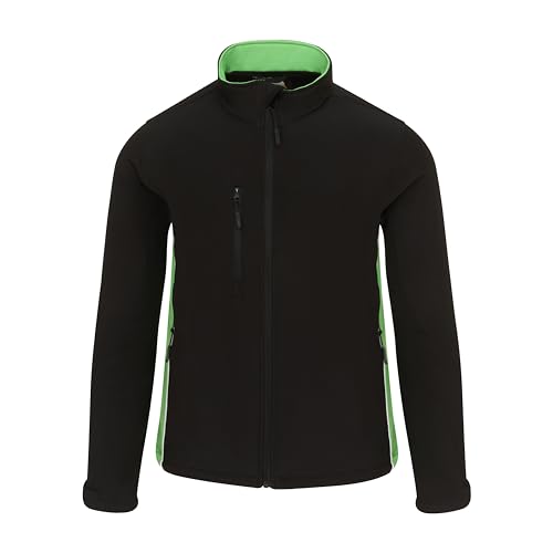 ORN Workwear 4280 Silverswift zweifarbige Softshelljacke, Schwarz/Limette, Größe M von ORN Workwear