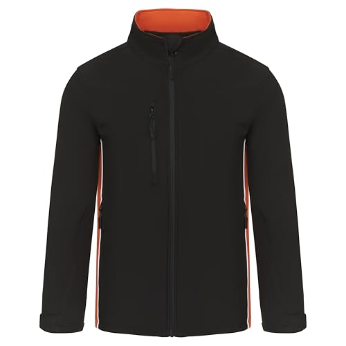 ORN Workwear 4280 Silverswift zweifarbige Softshelljacke, Schwarz/Orange, 5XL von ORN Workwear