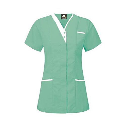 ORN Workwear Tonia Tunika mit V-Ausschnitt, Eau-De-Nil mit weißem Rand, 8 Gr. ORN Workwear Tonia Tunika mit V-Ausschnitt, Eau-De-Nil mit weißem Rand, 8 Gr. von ORN Workwear