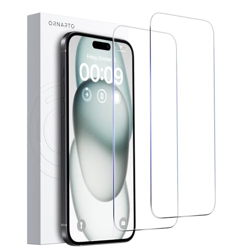 ORNARTO 2 Stück Schutzfolie für iPhone 15 Plus und iPhone 15 Pro Max (6,7"), 2X Panzer Schutz Glas mit 9H Härte, Anti-Kratzer Schutzfolie, HD Displayschutzfolie, Ultrabeständig und HD Klar von ORNARTO