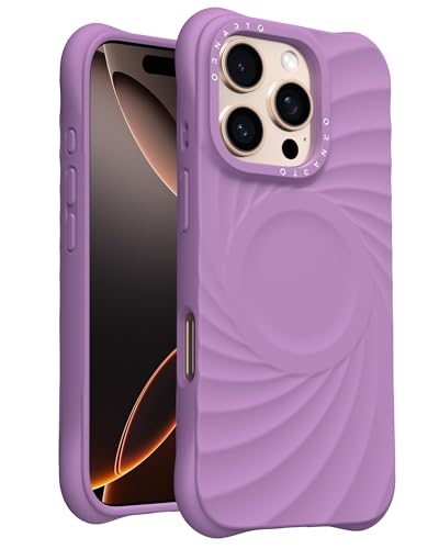 ORNARTO VORTUXE für iPhone 16 Pro Max Hülle Silikon 6.9" | 2X Militär-Grade Fallschutz | Kompatibel mit MagSafe | Sleek Ästhetik Flüssigsilikon Handyhülle iPhone 16 Pro Max - Fliederlila von ORNARTO