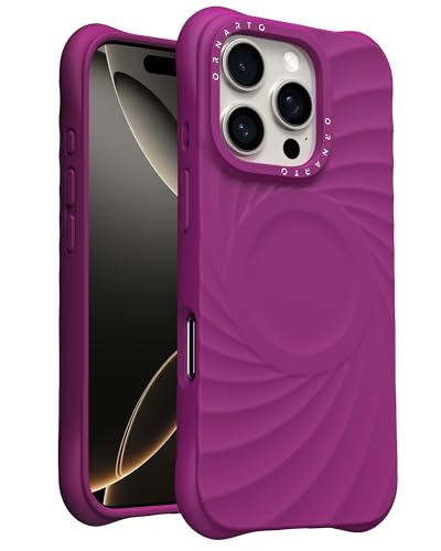 ORNARTO VORTUXE für iPhone 16 Pro Max Hülle Silikon 6.9" | 2X Militär-Grade Fallschutz | Kompatibel mit MagSafe | Sleek Ästhetik Flüssigsilikon Handyhülle iPhone 16 Pro Max - Lila von ORNARTO