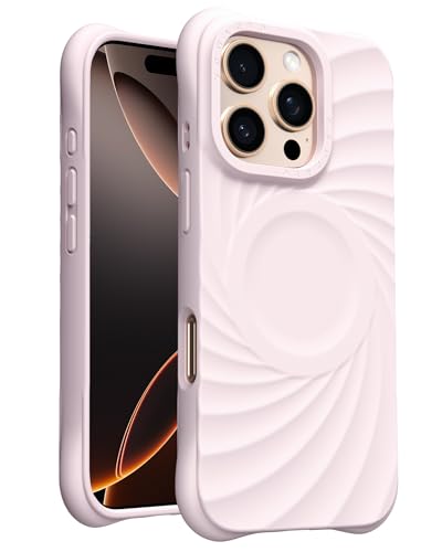 ORNARTO VORTUXE für iPhone 16 Pro Max Hülle Silikon 6.9" | 2X Militär-Grade Fallschutz | Kompatibel mit MagSafe | Sleek Ästhetik Flüssigsilikon Handyhülle iPhone 16 Pro Max - Rosenquarz von ORNARTO