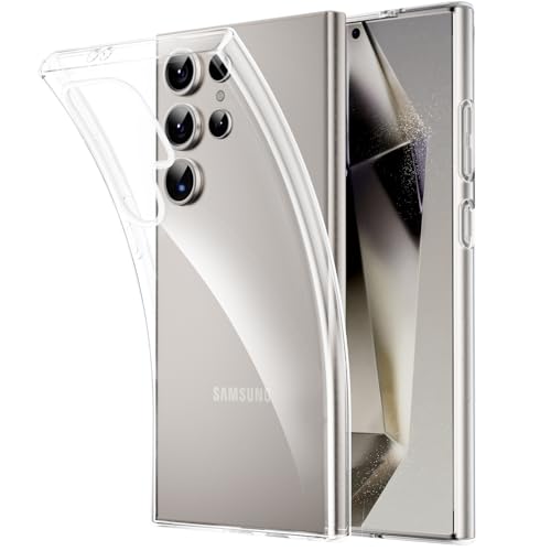 ORNARTO für Samsung Galaxy S24 Ultra Hülle durchsichtig, Soft TPU Samsung S24 Ultra Case Slim, Ultra dünne Handyhülle Samsung S24 Ultra Crystal Clear, transparent von ORNARTO