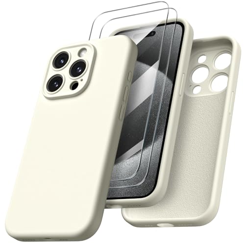 ORNARTO für iPhone 15 Pro Hülle mit Kameraschutz und 2 Schutzfolien, flüssigem Silikon Handyhülle iPhone 15 Pro 6.1 Zoll, stoßfeste iPhone 15 Pro Schutzhülle mit Mikrofaser - Sternlicht ORNARTO für iPhone 15 Pro Hülle mit Kameraschutz und 2 Schutzfolien, flüssigem Silikon Handyhülle iPhone 15 Pro 6.1 Zoll, stoßfeste iPhone 15 Pro Schutzhülle mit Mikrofaser - Sternlicht von ORNARTO