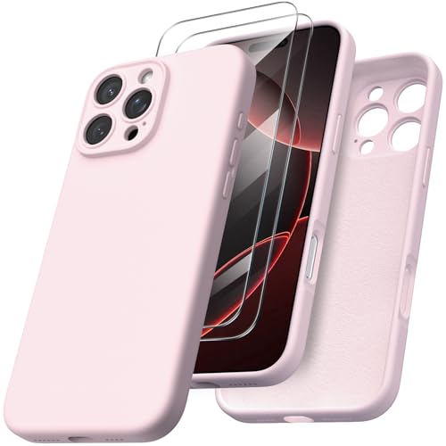 ORNARTO für iPhone 16 Pro Max Hülle mit Kameraschutz u. 2 Schutzfolien, flüssiges Silikon Handyhülle iPhone 16 Pro Max 6.9 Zoll, stoßfeste iPhone 16 PM Schutzhülle mit Mikrofaser - Rosa ORNARTO für iPhone 16 Pro Max Hülle mit Kameraschutz u. 2 Schutzfolien, flüssiges Silikon Handyhülle iPhone 16 Pro Max 6.9 Zoll, stoßfeste iPhone 16 PM Schutzhülle mit Mikrofaser - Rosa von ORNARTO