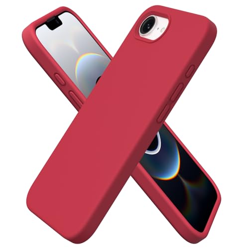 ORNARTO für iPhone 16e (2025) Hülle Silikon 6,1 Zoll, dünne Handyhülle iPhone 16e aus flüssigem Silikon, Kratzfeste und stoßfeste Schutzhülle iPhone 16e Case(2025) - Rot von ORNARTO