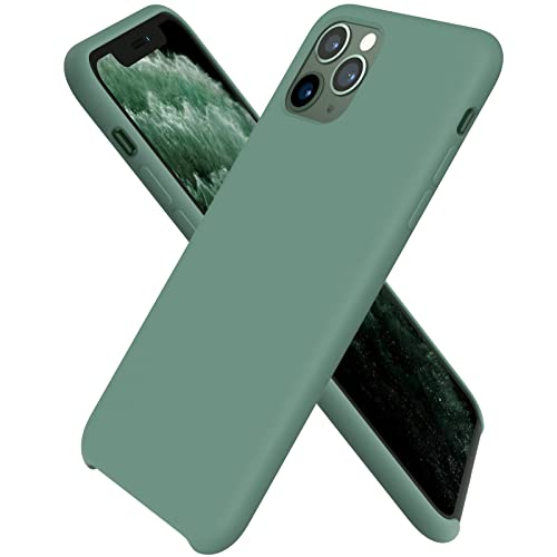 ORNARTO kompatibel mit iPhone 11 Pro Silikon Case, Hülle Ultra Dünne Flüssig Silikon Handyhülle Schutz für iPhone 11 Pro (2019) 5,8 Zoll -Piniengrün von ORNARTO