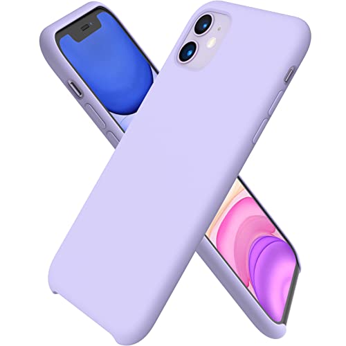 ORNARTO kompatibel mit iPhone 11 Silikon Case, Hülle Ultra Dünne Flüssig Silikon Handyhülle Schutz für iPhone 11 (2019) 6,1 Zoll -Helles Lila von ORNARTO