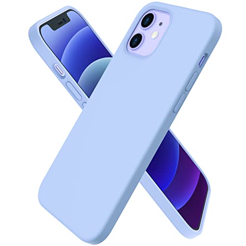 ORNARTO kompatibel mit iPhone 12 Mini 5,4 Silikon Case, Hülle Ultra Dünne Voller Schutz Flüssig Silikon Handyhülle Schutz für iPhone 12 Mini(2020) 5,4 Zoll Hellblau von ORNARTO