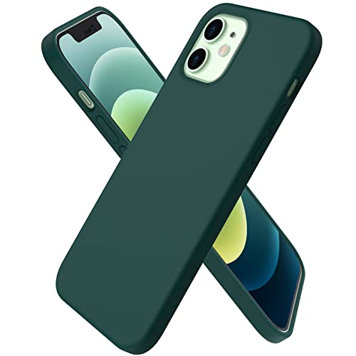 ORNARTO kompatibel mit iPhone 12 Mini 5,4 Silikon Case, Hülle Ultra Dünne Voller Schutz Flüssig Silikon Handyhülle Schutz für iPhone 12 Mini(2020) 5,4 Zoll Zyperngrün von ORNARTO