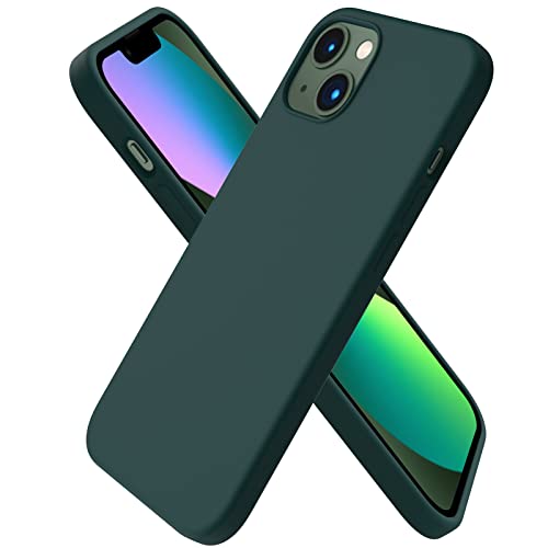 ORNARTO kompatibel mit iPhone 13 6,1 Silikon Case, Hülle Ultra Dünne Voller Schutz Flüssig Silikon Handyhülle Schutz für iPhone 13(2021) 6,1 Zoll Olivgrün von ORNARTO