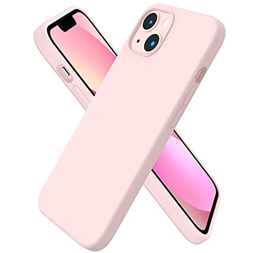 ORNARTO kompatibel mit iPhone 13 6,1 Silikon Case, Hülle Ultra Dünne Voller Schutz Flüssig Silikon Handyhülle Schutz für iPhone 13 (2021) 6,1 Zoll - rosa von ORNARTO
