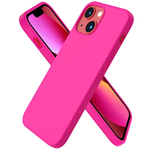 ORNARTO kompatibel mit iPhone 13 Mini 5,4 Silikon Case, Hülle Ultra Dünne Voller Schutz Flüssig Silikon Handyhülle Schutz für iPhone 13 Mini(2021) 5,4 Zoll Rosenrot von ORNARTO