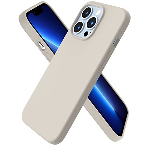 ORNARTO kompatibel mit iPhone 13 Pro 6,1 Silikon Case, Hülle Ultra Dünne Voller Schutz Flüssig Silikon Handyhülle Schutz für iPhone 13 Pro (2021) 6,1 Zoll Grau von ORNARTO